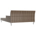 Ligbed met kussens 2-persoons poly rattan bruin