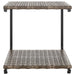 Ligbed met kussens 2-persoons poly rattan bruin