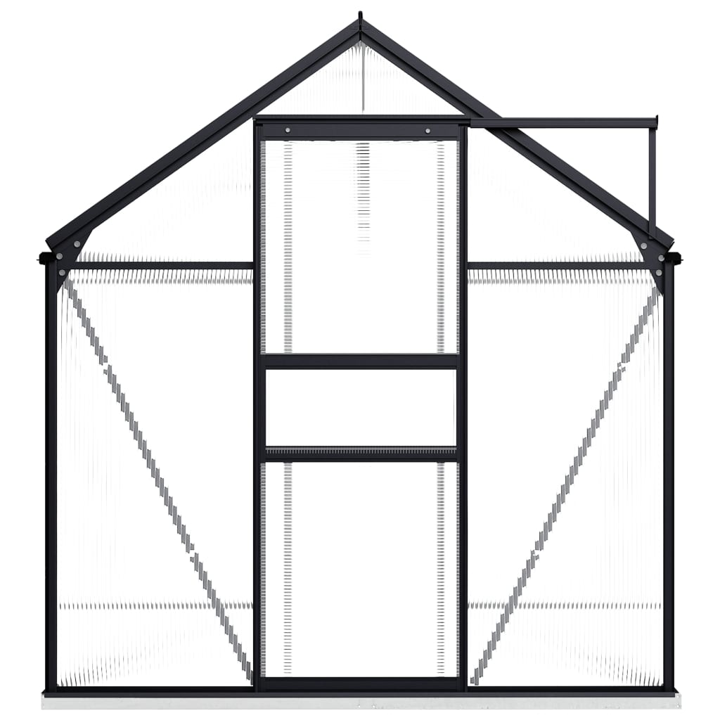 Tuinkas met basisframe 4,75 m² aluminium antracietkleurig