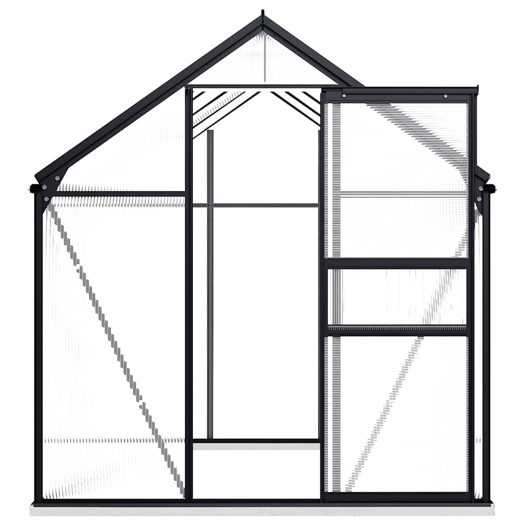 Tuinkas met basisframe 4,75 m² aluminium antracietkleurig