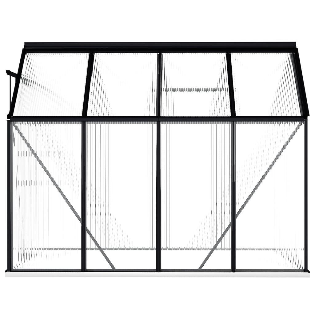 Tuinkas met basisframe 4,75 m² aluminium antracietkleurig