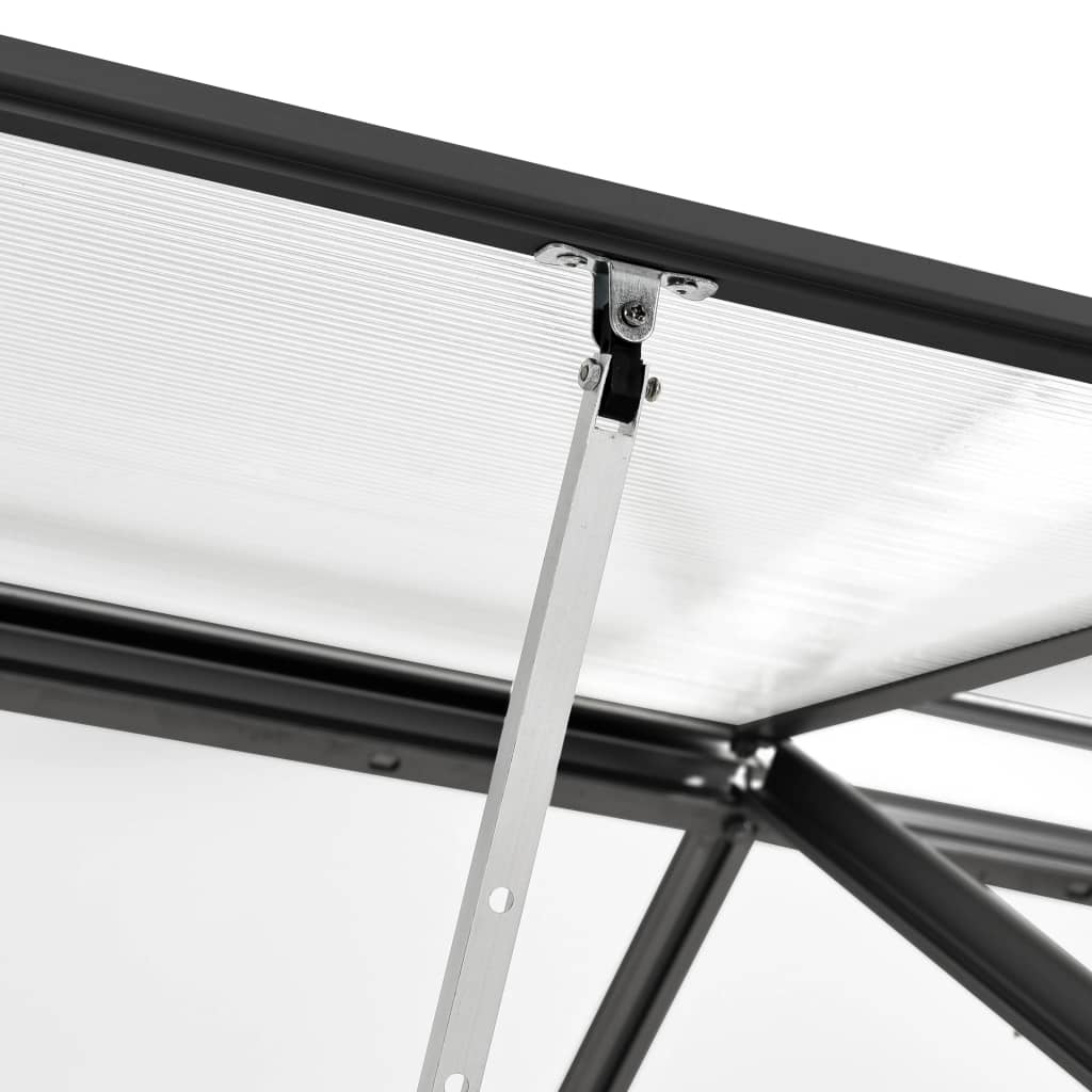 Tuinkas met basisframe 4,75 m² aluminium antracietkleurig