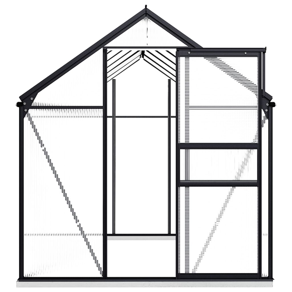 Tuinkas met basisframe 7,03 m³ aluminium antracietkleurig