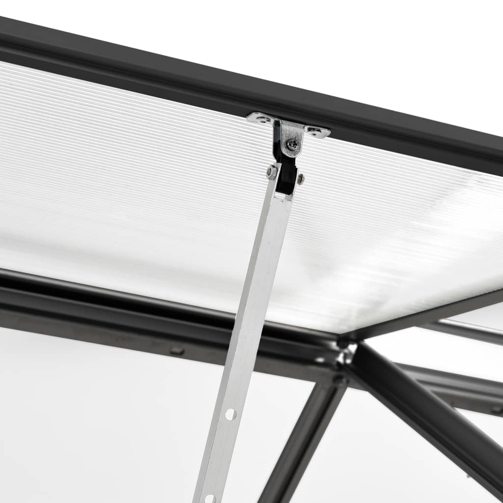 Tuinkas met basisframe 7,03 m³ aluminium antracietkleurig