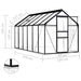 Tuinkas met basisframe 7,03 m³ aluminium antracietkleurig