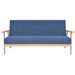 3-delig Bankstel stof blauw