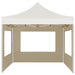 Partytent inklapbaar met wanden 2x2 m aluminium crème