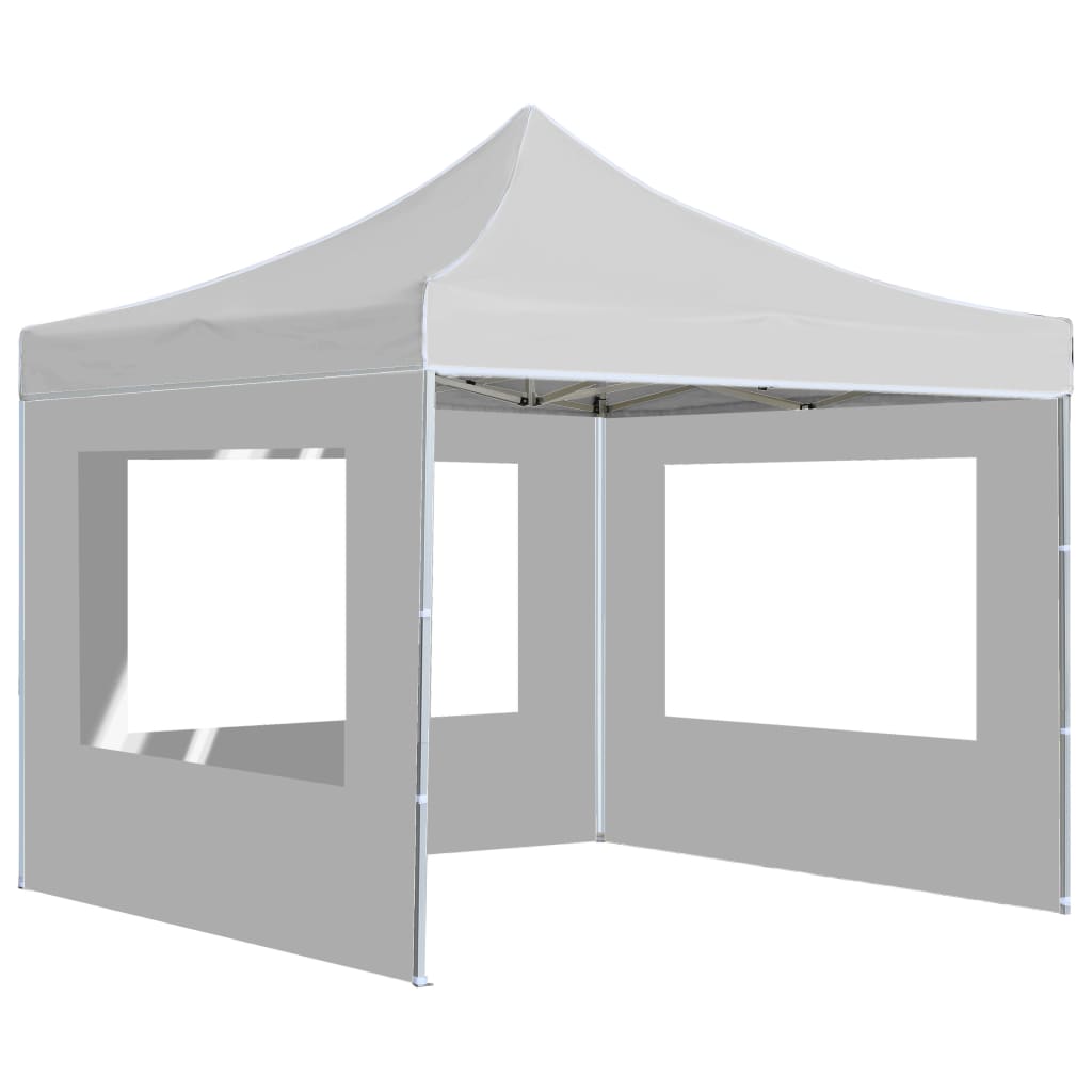 Partytent inklapbaar met wanden 2x2 m aluminium wit