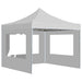 Partytent inklapbaar met wanden 2x2 m aluminium wit