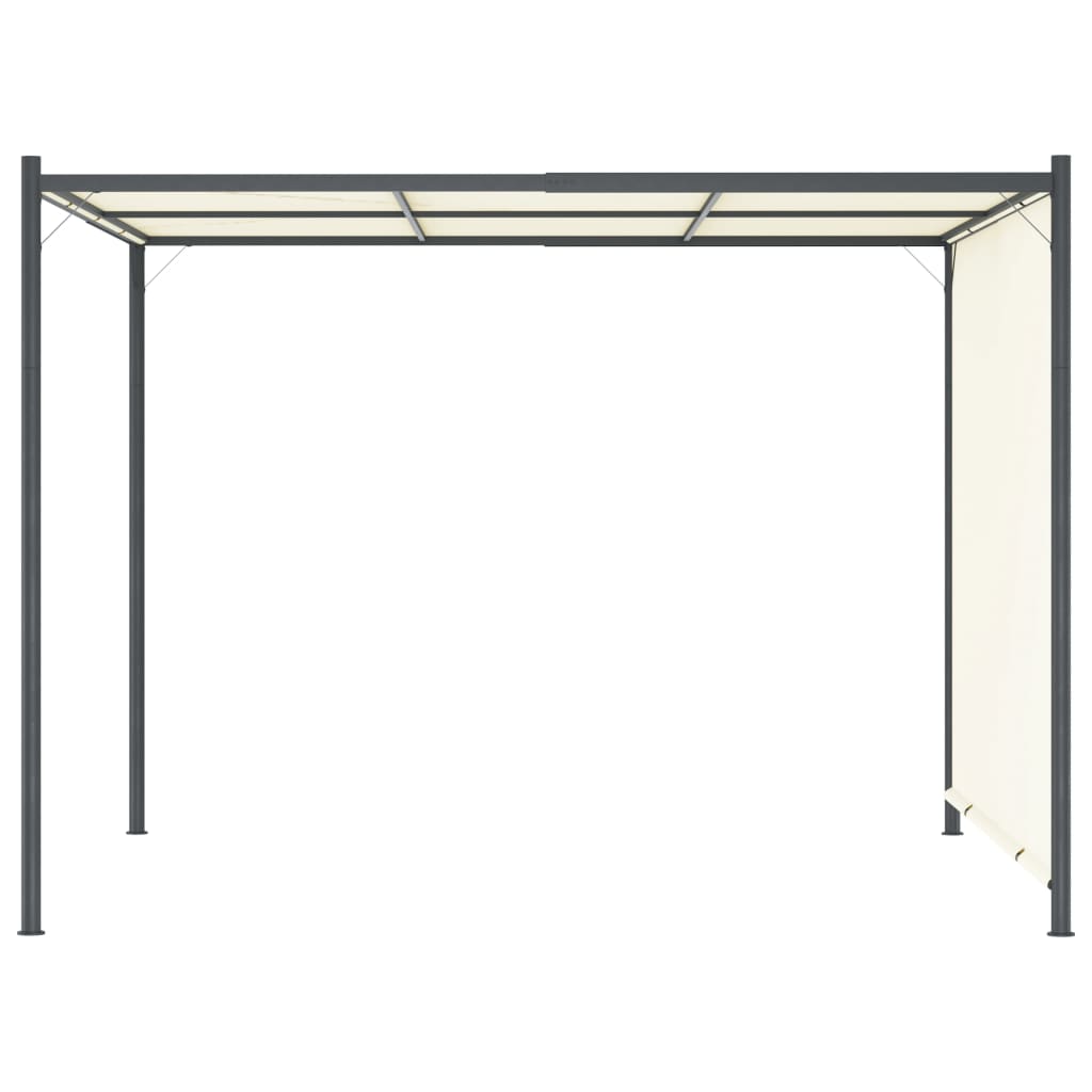 Pergola met verstelbaar dak 3x3 m staal crèmewit