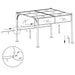 Pergola met uittrekbaar dak 3x3 m antraciet