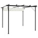 Pergola met uitschuifbaar dak 3x3 m staal crémewit