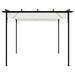 Pergola met uitschuifbaar dak 3x3 m staal crémewit