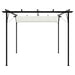 Pergola met uitschuifbaar dak 3x3 m staal crémewit