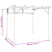 Pergola met uitschuifbaar dak 3x3 m staal crémewit