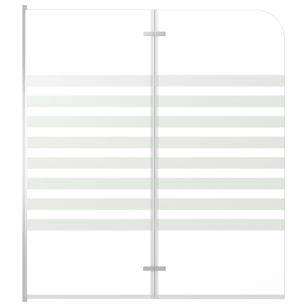 Badwand gestreept 120x140 cm gehard glas