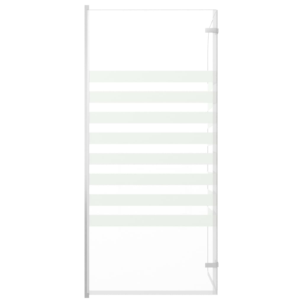 Badwand gestreept 120x140 cm gehard glas
