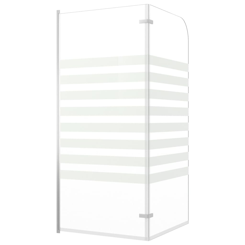 Badwand gestreept 120x140 cm gehard glas