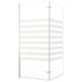 Badwand gestreept 120x140 cm gehard glas