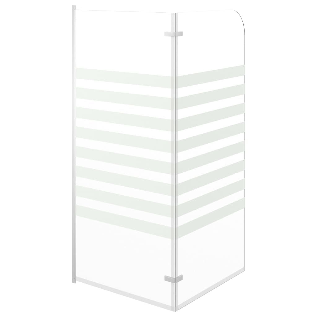 Badwand gestreept 120x140 cm gehard glas