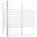 Badwand gestreept 120x68x130 cm gehard glas
