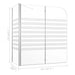 Badwand gestreept 120x68x130 cm gehard glas