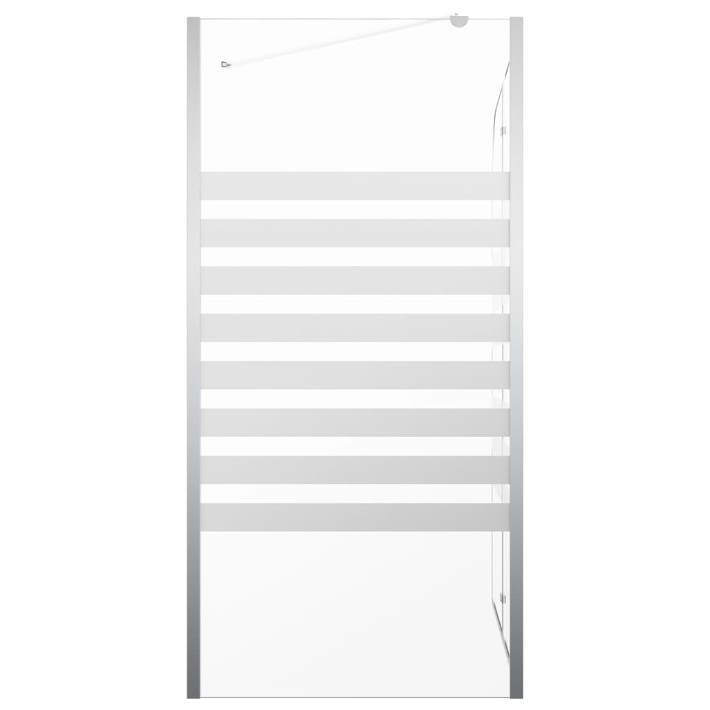 Badwand gestreept 120x68x130 cm gehard glas