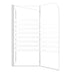 Badwand gestreept 120x68x130 cm gehard glas