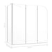 Badwand 120x69x130 cm gehard glas transparant