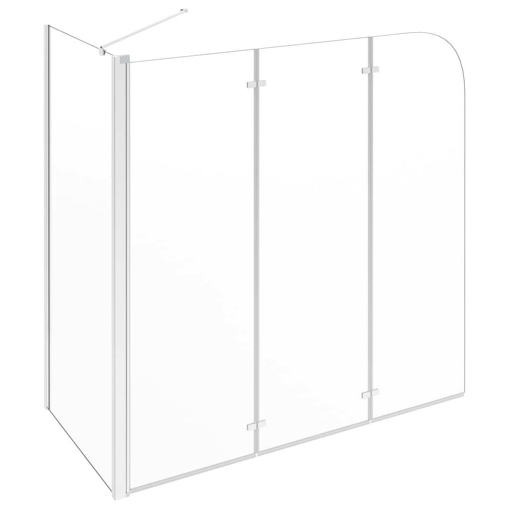 Badwand 120x69x130 cm gehard glas transparant