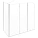 Badwand 120x69x130 cm gehard glas transparant