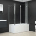 Badwand 120x69x130 cm gehard glas transparant