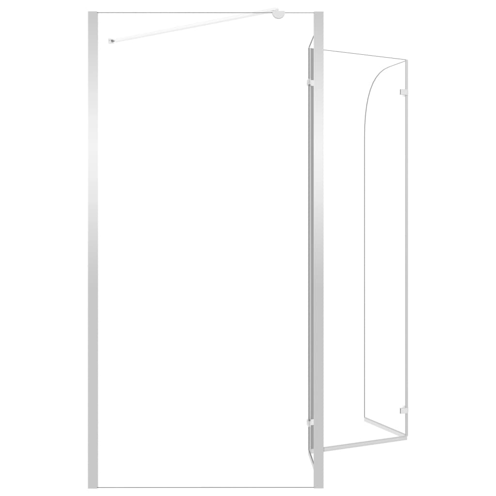 Badwand 120x69x130 cm gehard glas transparant