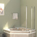 Badwanden 2 st 104x130 cm gehard glas transparant