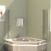 Badwanden 2 st 104x130 cm gehard glas transparant