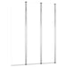 Badwanden 2 st 104x130 cm gehard glas transparant