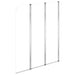 Badwanden 2 st 104x130 cm gehard glas transparant