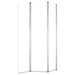Badwanden 2 st 104x130 cm gehard glas transparant