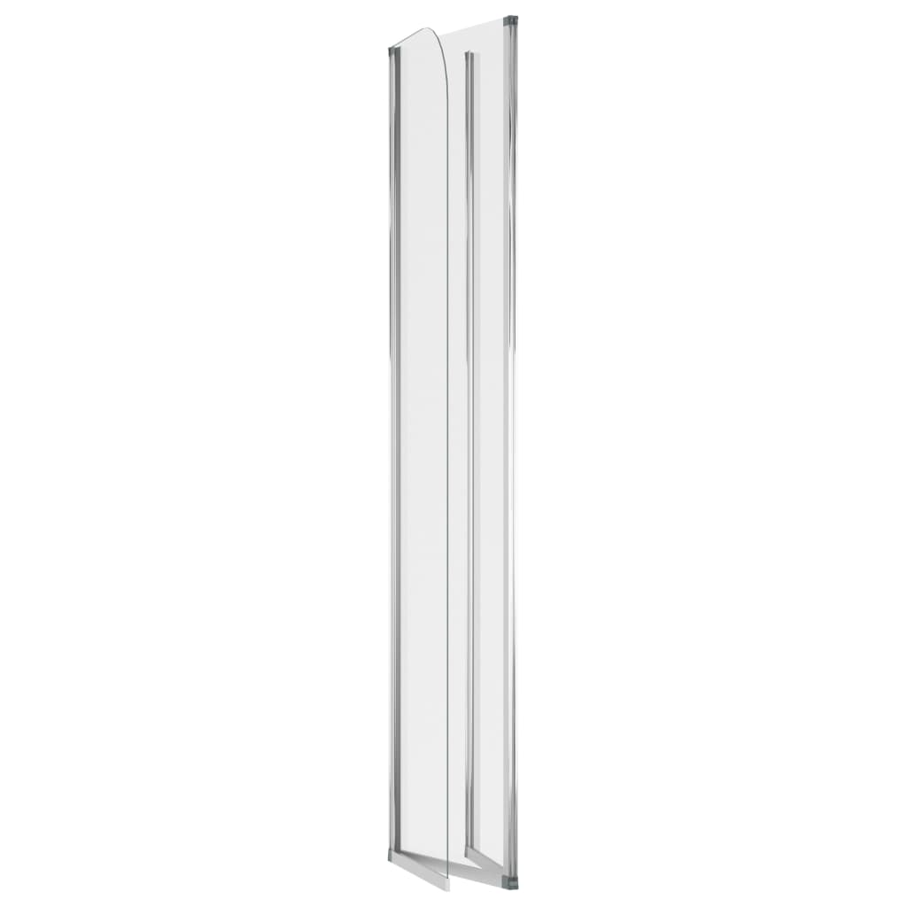 Badwanden 2 st 104x130 cm gehard glas transparant