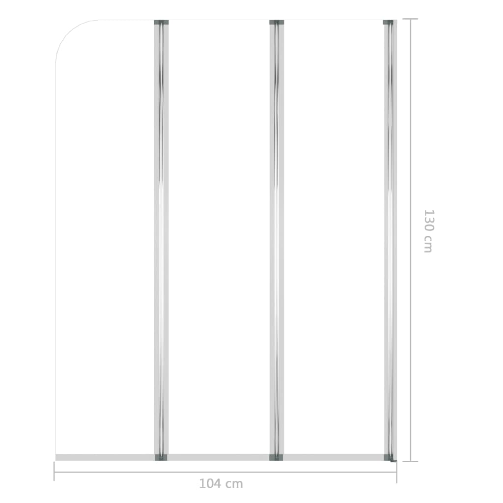 Badwanden 2 st 104x130 cm gehard glas transparant