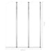 Badwanden 2 st 104x130 cm gehard glas transparant