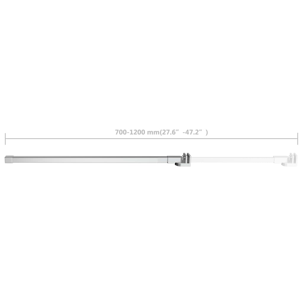 Stabilisatiestang voor badwand 70-120 cm roestvrij staal