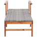 Ligbed poly rattan en massief acaciahout grijs