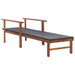 Ligbed poly rattan en massief acaciahout zwart