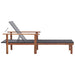 Ligbed poly rattan en massief acaciahout zwart