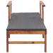 Ligbed poly rattan en massief acaciahout zwart