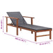 Ligbed poly rattan en massief acaciahout zwart