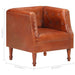 Fauteuil echt leer bruin