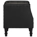 Fauteuil echt leer zwart