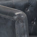 Fauteuil echt leer grijs